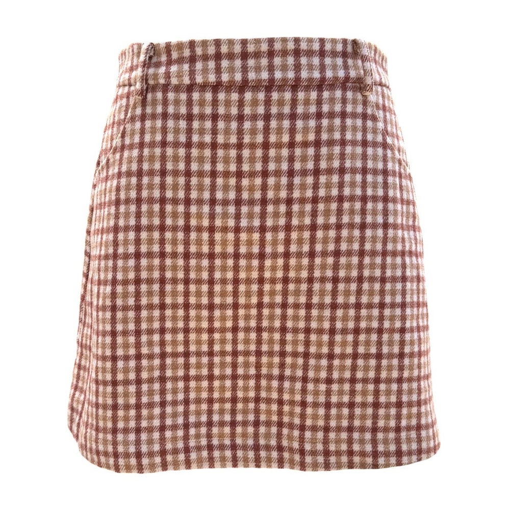 Lulus Brown Plaid Mini Skirt Medium Academia Preppy Fall A Line